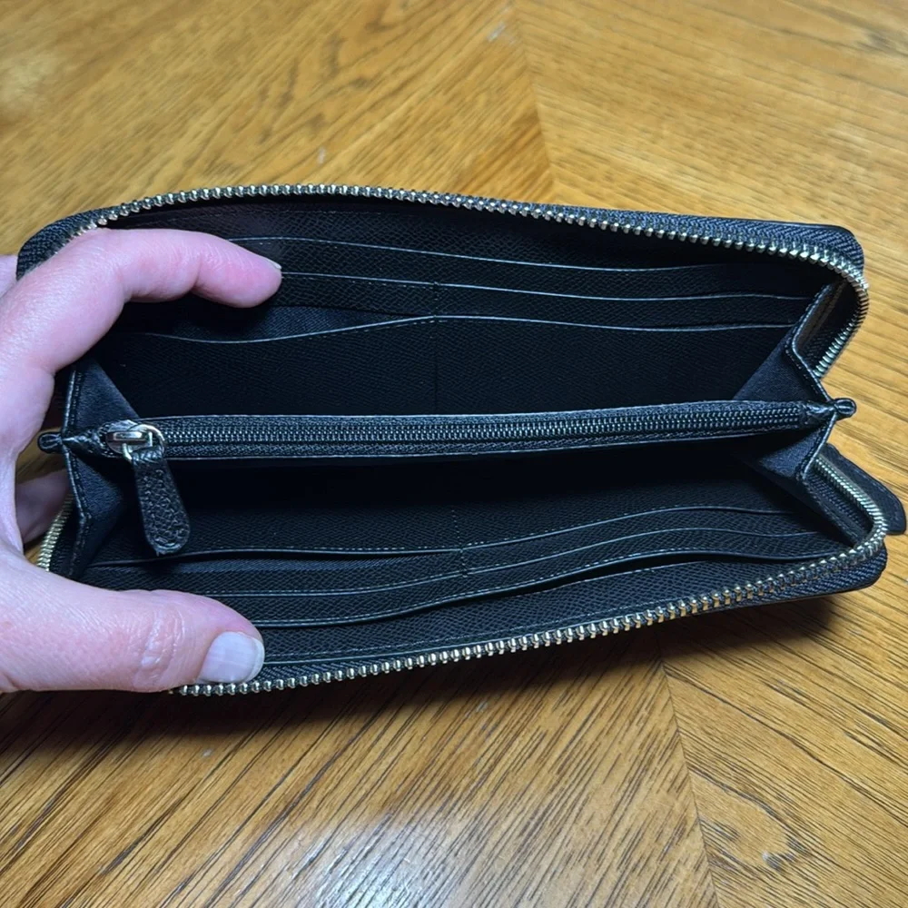 NWT COACH BRAMBLE ROSE SLIM ACCORDION ZIP WALLET